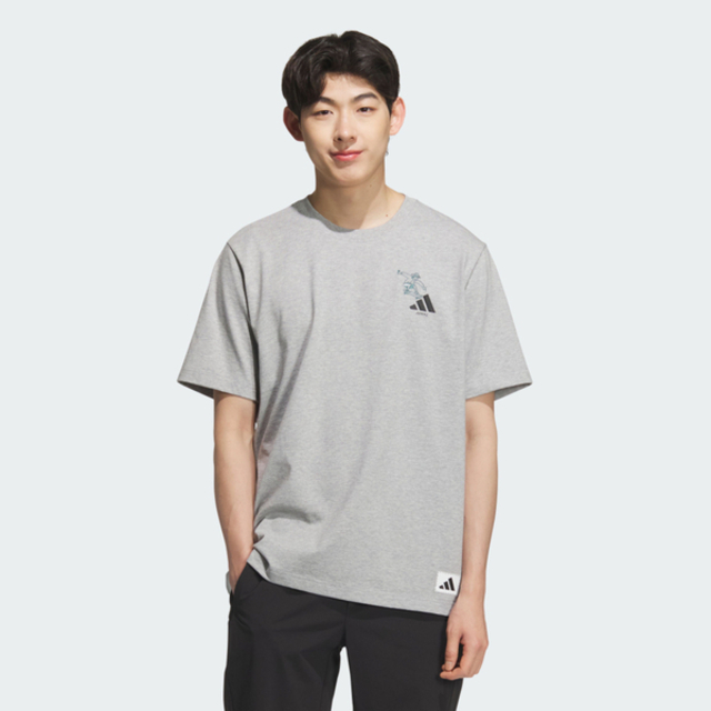 adidas 愛迪達 Adidas Gfx Sports Tee3 KC5320 男 T恤 運動上衣 休閒短袖 灰 亞版