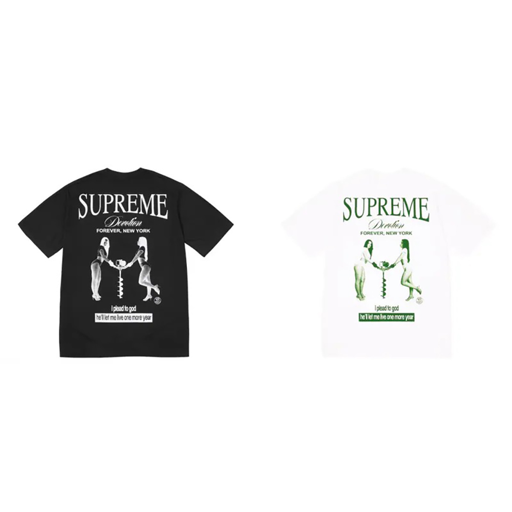 Supreme x Goodenough SS25 Week15 End Racism Tee 聯名Logo印花短T 黑