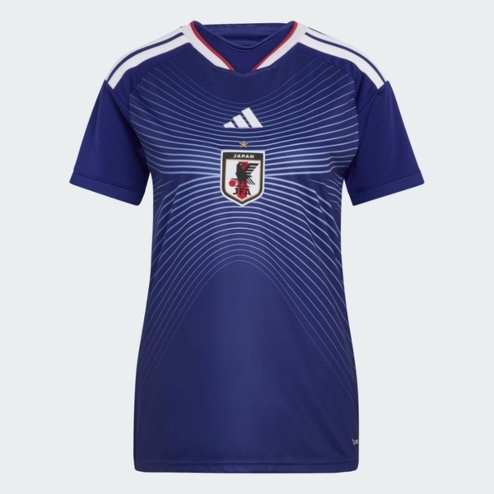 adidas 愛迪達Adidas 愛迪達Jfa H Jsy W JZ9684 女T恤運動上衣深藍世界 