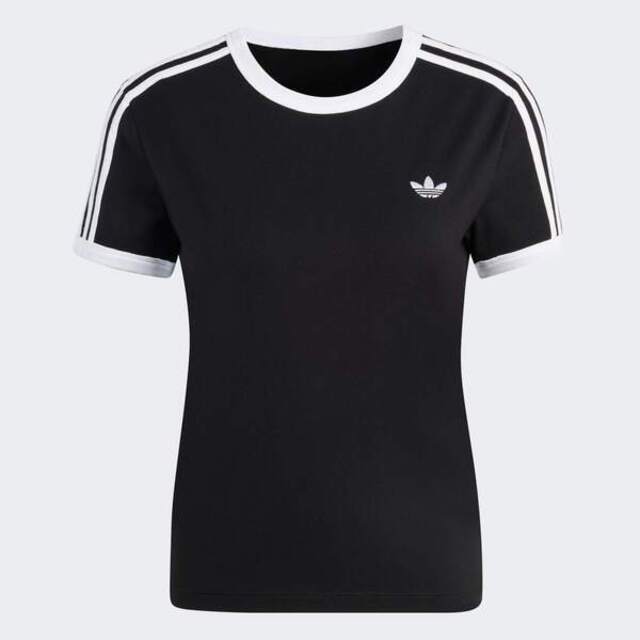 adidas 愛迪達 Adidas 愛迪達 3s Tee Slim KD7980 女 T恤 運動上衣 休閒短袖 黑 亞版