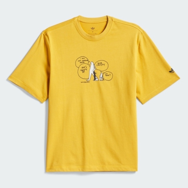 adidas 愛迪達 Adidas 愛迪達 Gonz Crusty Tee KE1021 男女 T恤 運動上衣 休閒短袖 黃 亞版 純棉