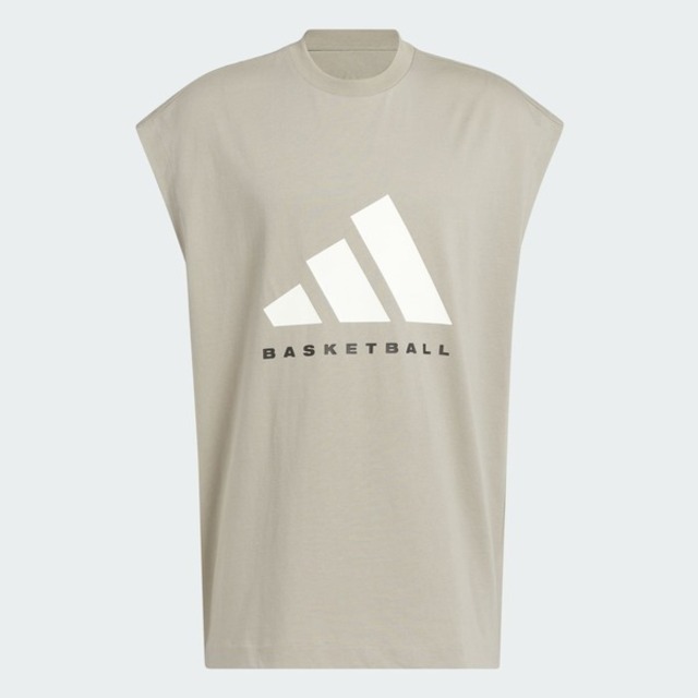 adidas 愛迪達 Adidas 愛迪達 Adi Bb Sl Tee JD6135 男女 無袖T恤 運動上衣 籃球 灰褐