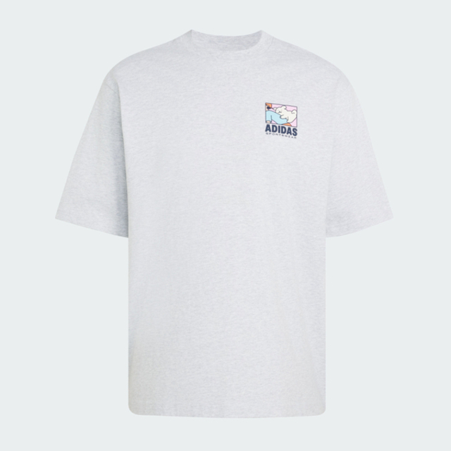 adidas 愛迪達 Adidas 愛迪達 M Ani Pop Bk T KE4340 男 T恤 運動上衣 休閒短袖 白 亞版 純棉