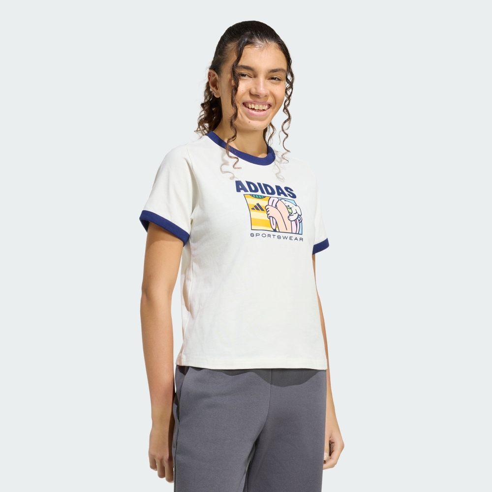 adidas 愛迪達 POP ART T1 Q2 女 短袖上衣 KC8603