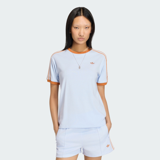 adidas 愛迪達 Adidas 愛迪達 3s Tee KY8125 女 T恤 運動上衣 休閒短袖 天空藍 亞版 經典單品
