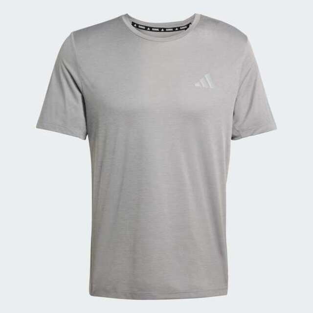 adidas 愛迪達 Adidas 愛迪達 Run Ess Tee M KB5961 男 T恤 運動上衣 休閒短袖 灰 亞版 吸濕排汗