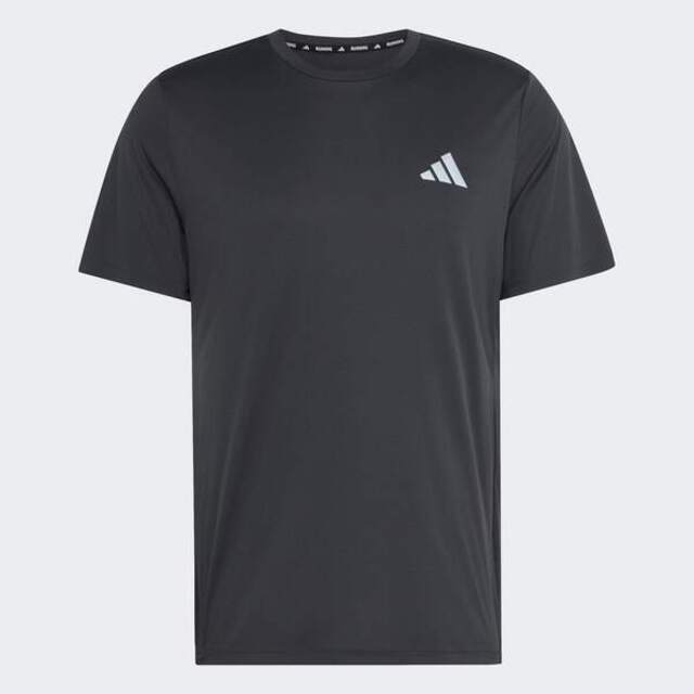 adidas 愛迪達 Adidas 愛迪達 Run Ess Tee M KG3190 男 T恤 運動上衣 休閒短袖 灰 黑 亞版 吸濕排汗