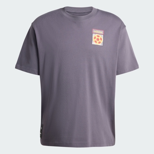 adidas 愛迪達 Adidas 愛迪達 Flag Gfx Ss T KD1429 男 T恤 運動上衣 休閒短袖 灰紫 純棉 背部印花