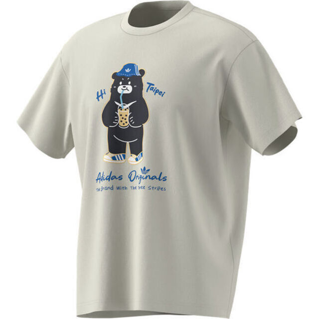 adidas 愛迪達 Adidas 愛迪達 Bear Ss Tee LF5889 男女 小熊 T恤 休閒短袖 米 亞版 台北 珍奶
