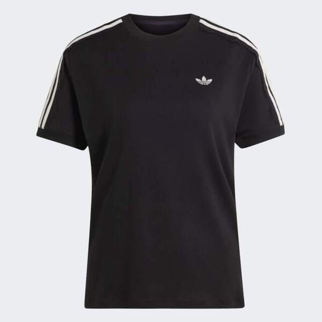 adidas 愛迪達 Adidas 愛迪達 Lace 3s Tee LG4263 女 T恤 運動上衣 休閒短袖 黑 亞版