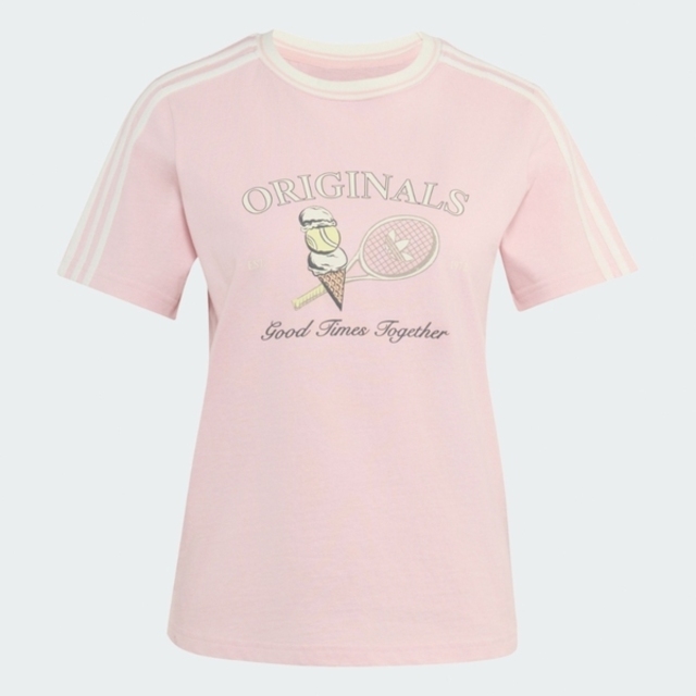 adidas 愛迪達 Adidas 愛迪達 Sports Tee Ss W KX6894 女 T恤 運動上衣 休閒短袖 純棉 舒適 粉紅