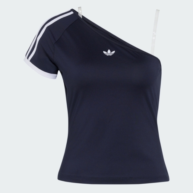adidas 愛迪達 Adidas 愛迪達 Offshoulder Tee KY5180 女 運動上衣 休閒短袖 黑 斜肩短袖上衣 露肩