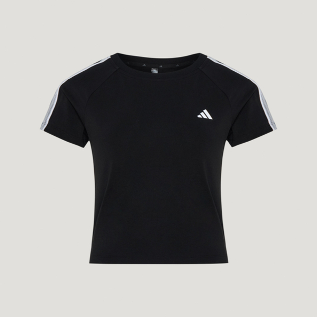 adidas 愛迪達 Adidas 愛迪達 Fav 3s Tee 1 KZ1525 女 T恤 運動上衣 休閒短袖 黑 經典款