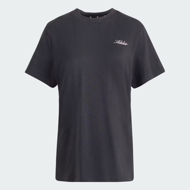 adidas 愛迪達 Adidas 愛迪達 Matcha L T KT9696 女 T恤 運動上衣 休閒短袖 抹茶印花 純棉 黑