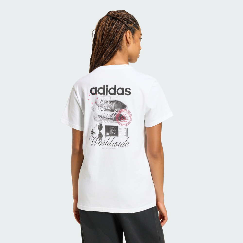 adidas 愛迪達 TRAVEL L T 女 短袖上衣 KT2731