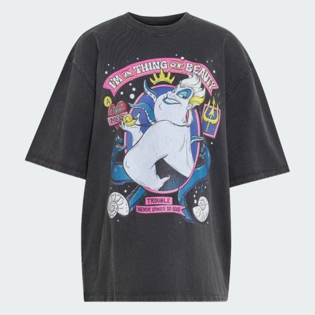 adidas 愛迪達 Adidas 愛迪達 Dy V Tee KS4184 女 T恤 運動上衣 休閒短袖 正面印花 純棉 黑