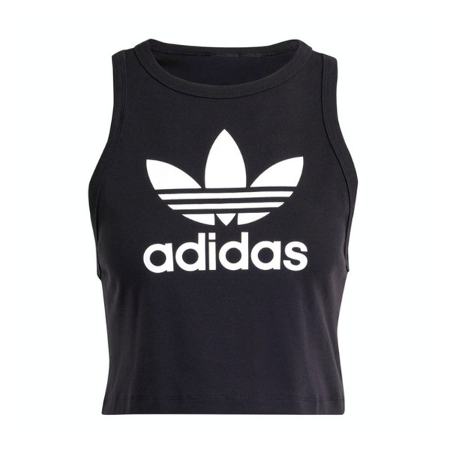adidas Originals Adidas Trefoil Tank IU0067 女 背心 運動 休閒 經典 三葉草 挖背 棉質 舒適 黑白