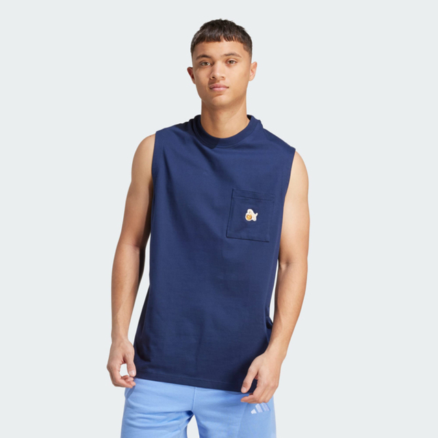 adidas 愛迪達 Adidas 愛迪達 M Dog Hoop Tk JL9239 男 背心 運動背心 深藍 亞版