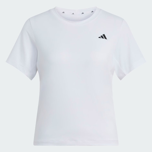 adidas 愛迪達 Adidas 愛迪達 Pl Ess R Tee KV6945 女 T恤 運動上衣 休閒短袖 白 健身 吸濕排汗