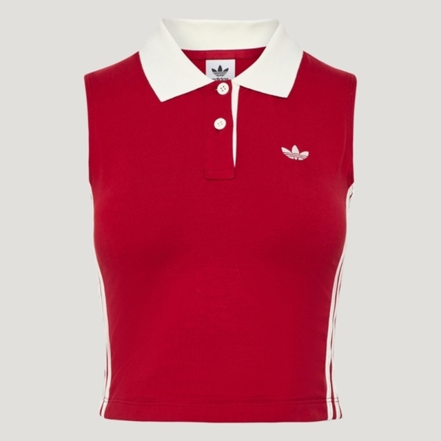 adidas 愛迪達 Adidas 愛迪達 Polo Tank KY5695 女 POLO背心 運動背心 紅 亞版 領口設計