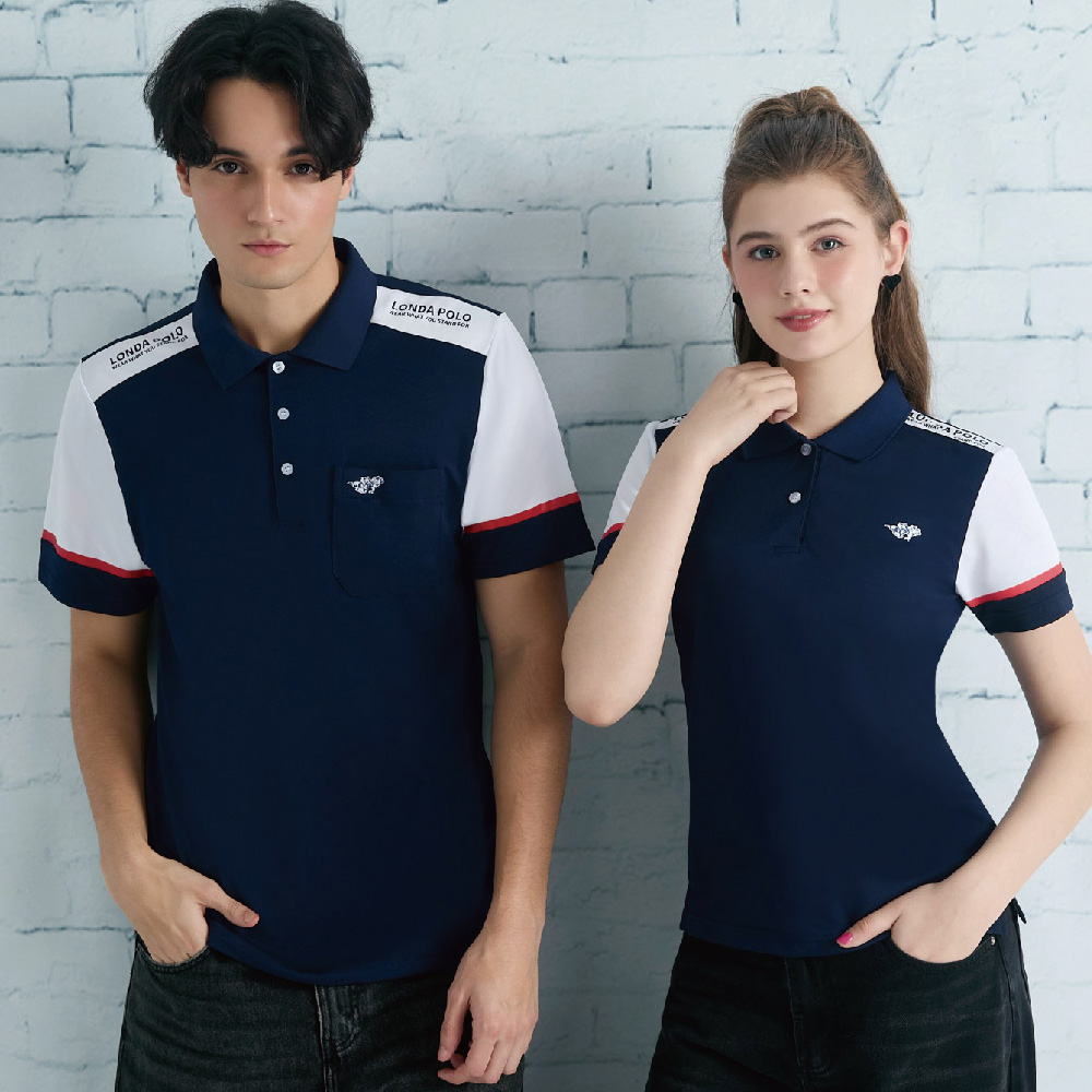 Londa Polo PK四角網眼男短POLO衫(P268207)丈青