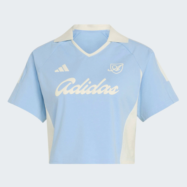 adidas 愛迪達 Adidas 愛迪達 Lux Tiro T KT2783 女 Polo衫 運動上衣 休閒短袖 短版 水藍