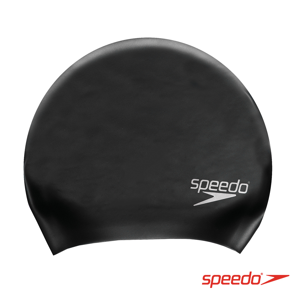 SPEEDO 成人長髮用矽膠泳帽 Long Hair 黑