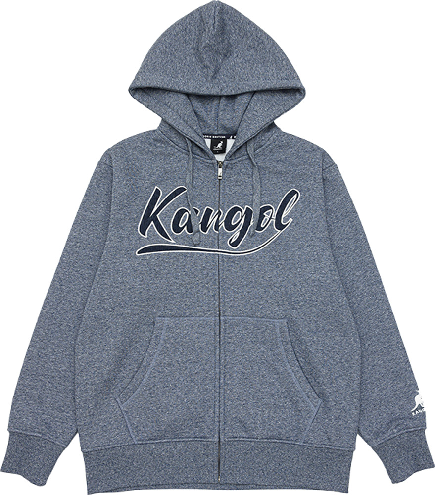 KANGOL 外套 灰藍 草寫LOGO 連帽 中性 6255140480