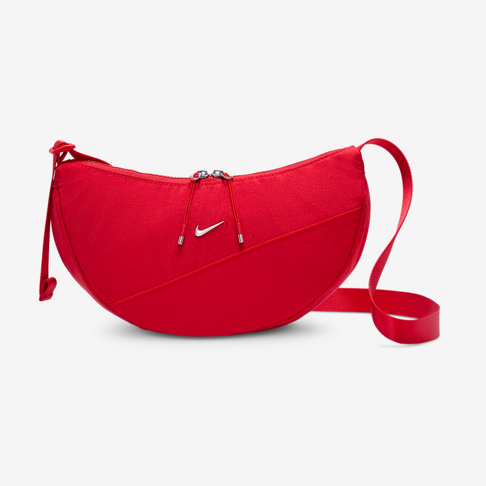 NIKE 耐吉 NK AURA CRESCENT CROSSBODY 男女款 側背包 斜背包 月亮包 運動包 紅色-HQ4370657