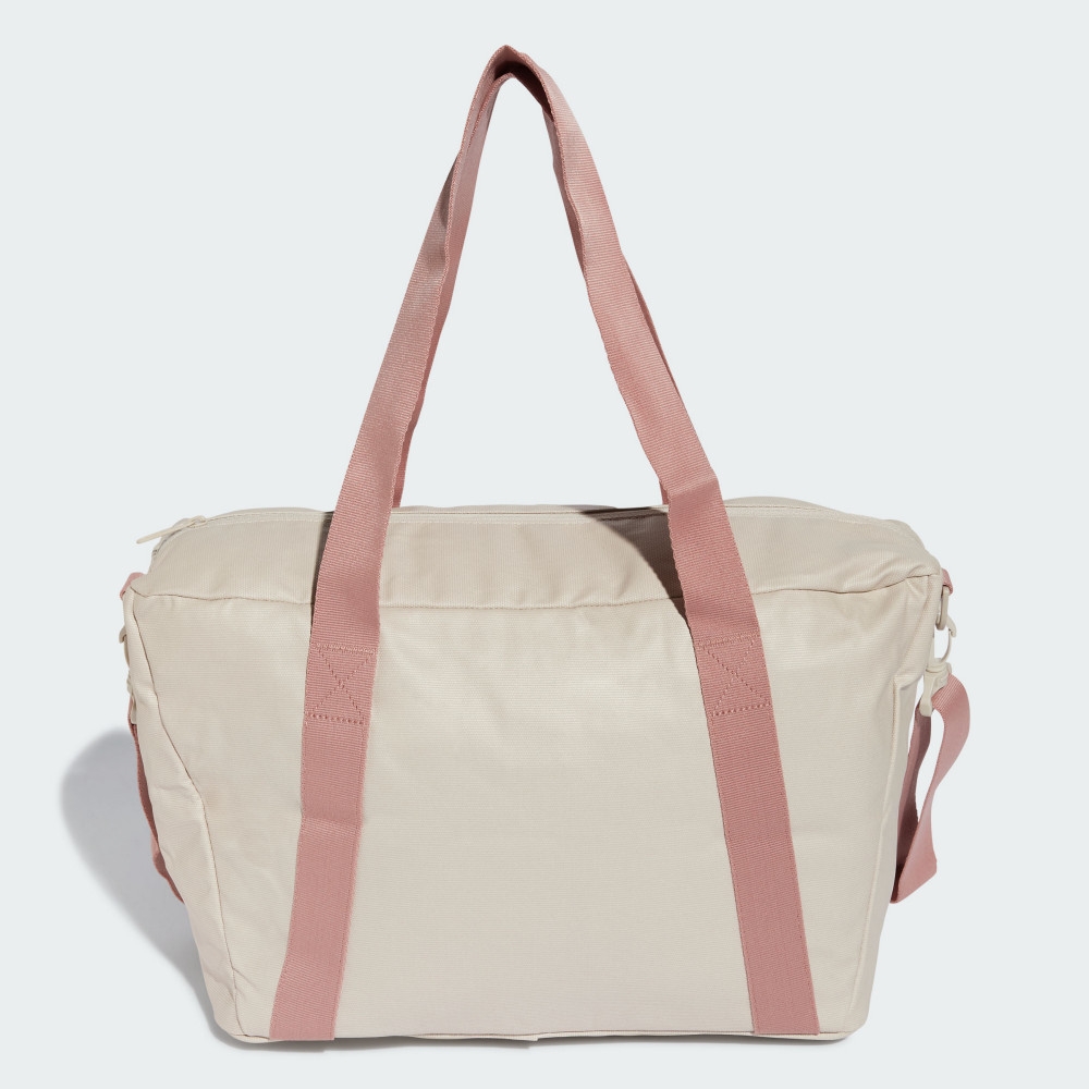 adidas 愛迪達 CLSC BAG 旅行包 女 運動包 健身 手提 肩背 米色 粉-JC6694