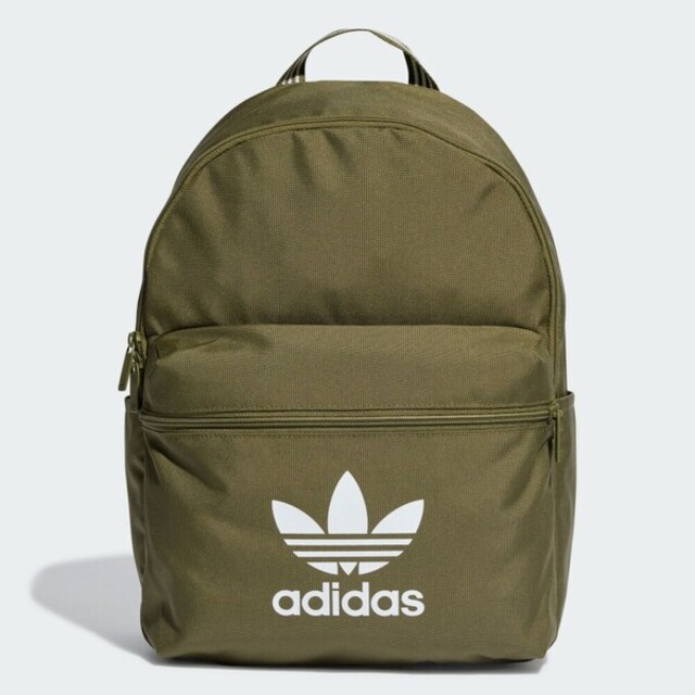 adidas 愛迪達 Adidas Adicolor Backpk IS4361 後背包 戶外 運動 休閒 綠 白