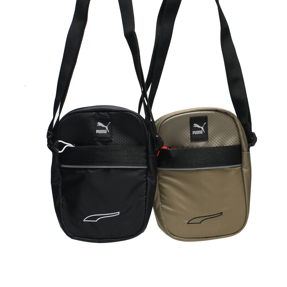 PUMA 彪馬 側背包 EVO PLUS 黑/軍綠 休閒 小側方包 078467-