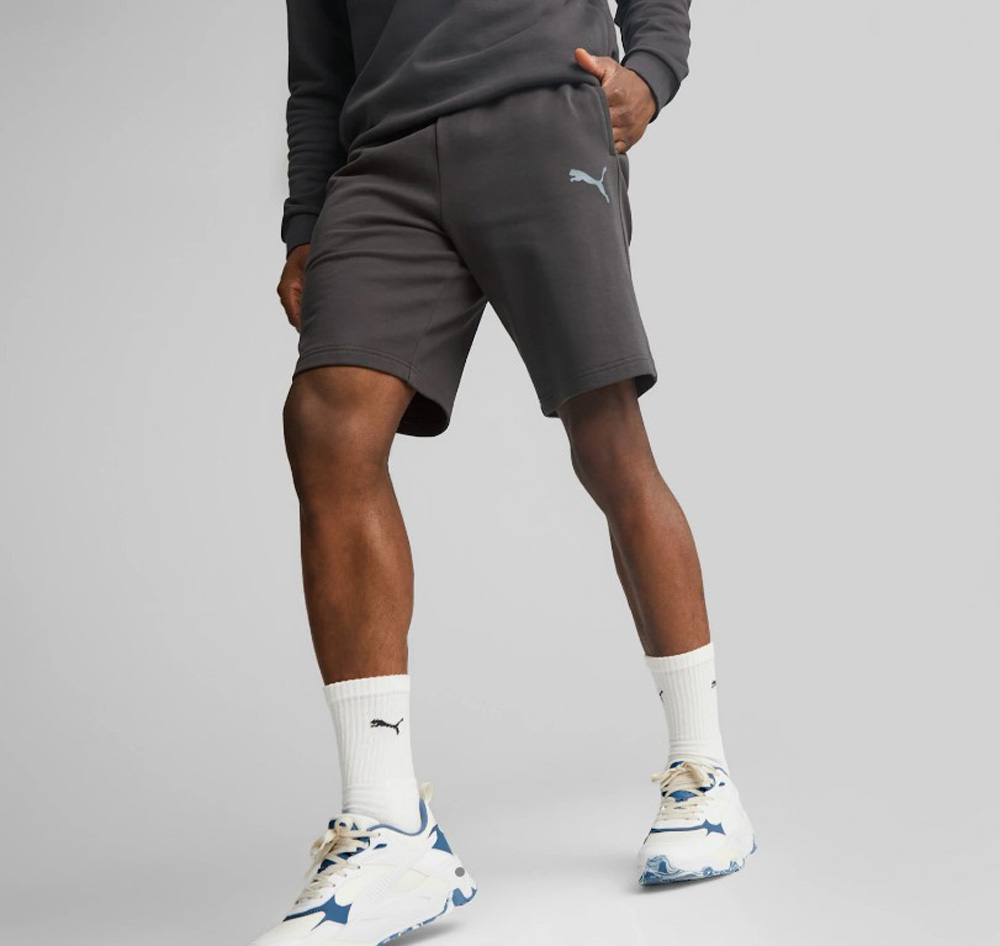 PUMA 彪馬 基本系列 Better 10吋短褲 (M) 黑藍Logo 67329575