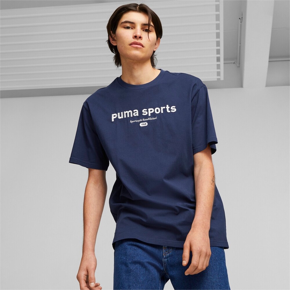 PUMA 彪馬 短T 流行系列 P.TEAM 深藍 LOGO 短袖 T恤 男 62131615