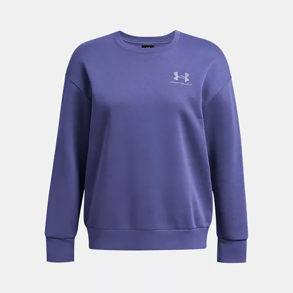 Under Armour 安德瑪 UA Essential Fleece 長袖套頭衫 女 大學T 紫色-1373032-561