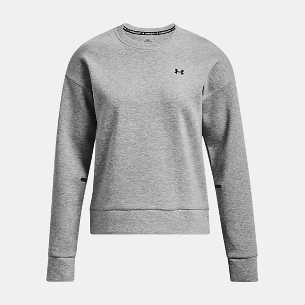 Under Armour 安德瑪 Unstoppable Flc 長袖套頭衫 女 大學T 灰色-1379835-011