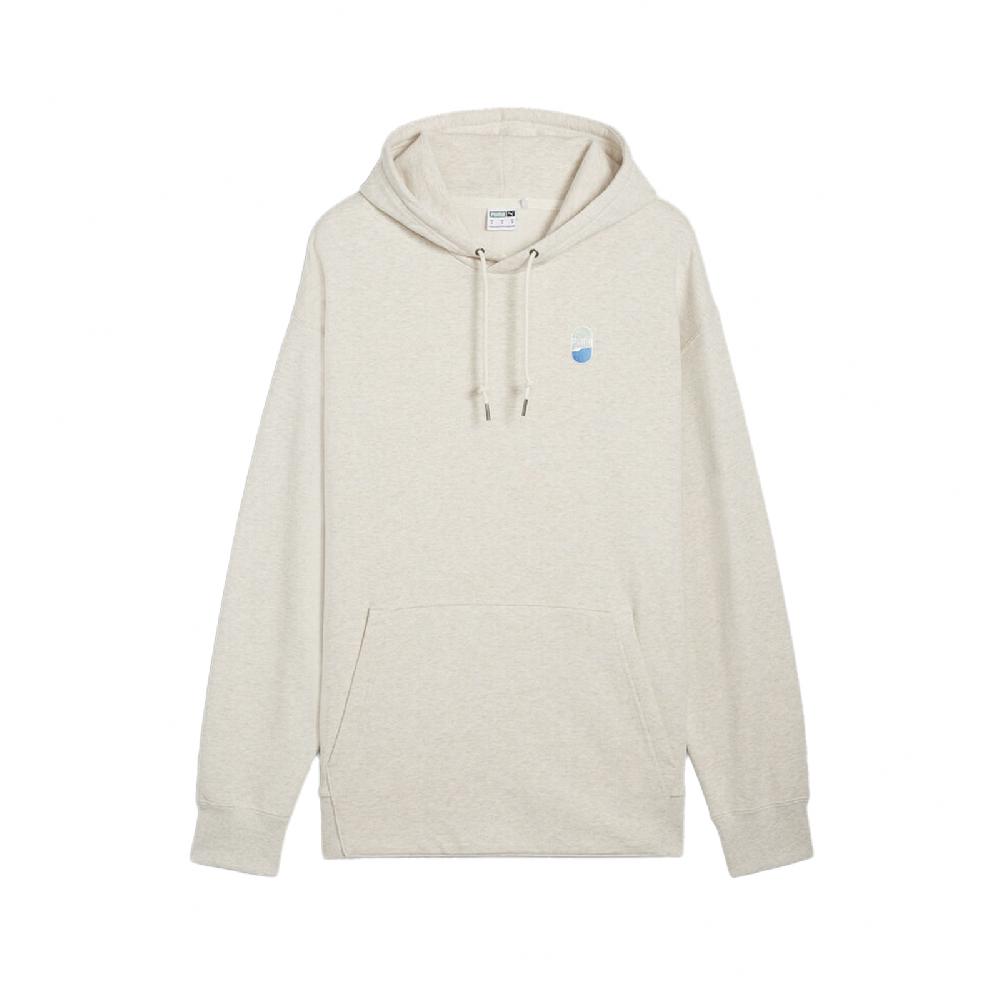 PUMA 彪馬 帽T Downtown 180 Hoodie 中性款 米白 綠 寬鬆 抽繩 情侶款 連帽上衣 62437690