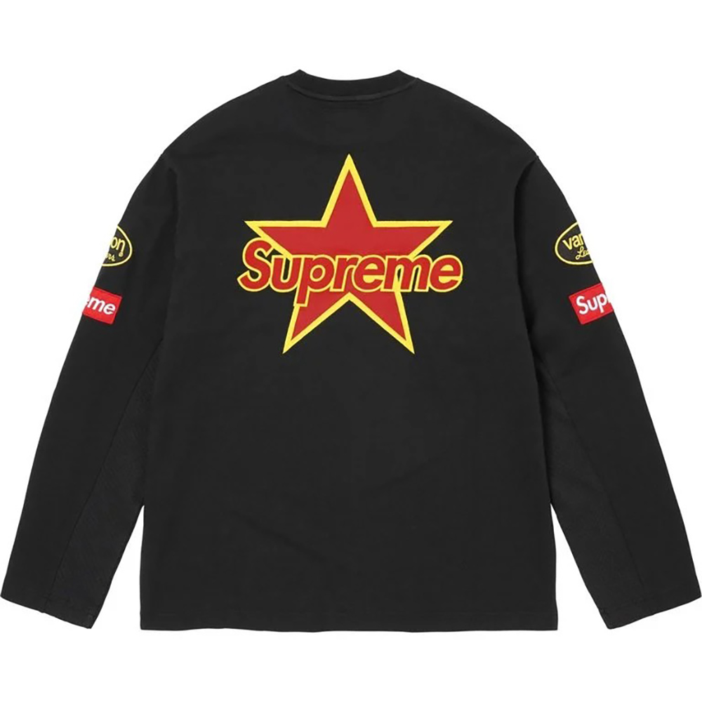 supreme 今期未使用ロンT Supreme SS26 Week1 Vanson Leathers L/S Top 長袖聯名黑紅藍上衣長T