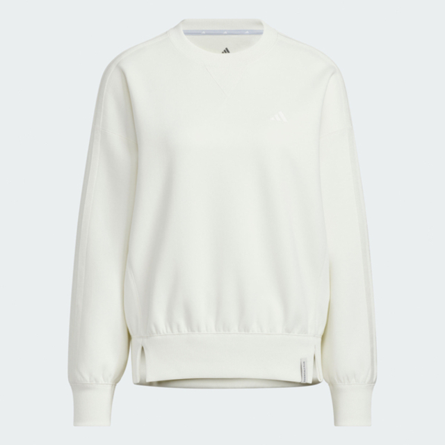 adidas 愛迪達 Adidas 愛迪達 Es+ 3s Swt Crew KF8239 女 長袖上衣 休閒長袖 白 亞版
