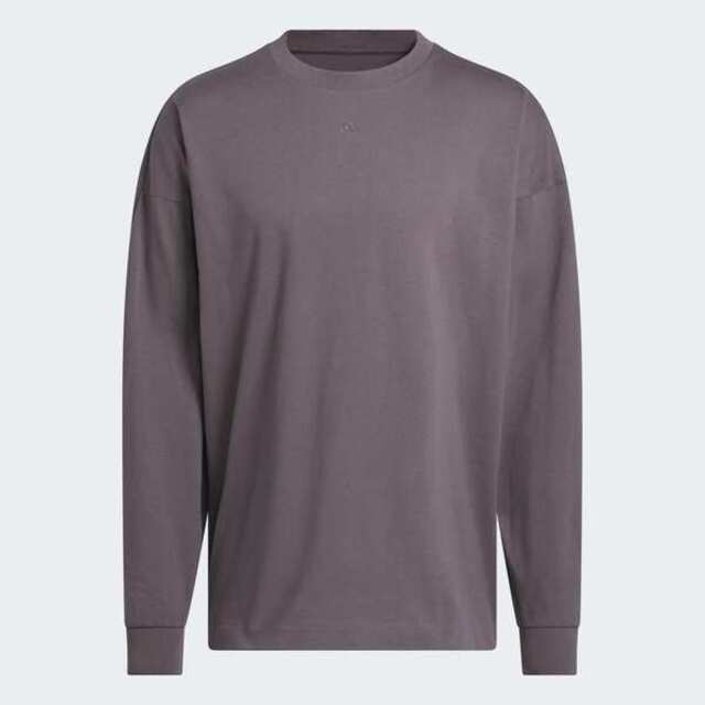 adidas 愛迪達 Adidas 愛迪達 Adi Bb Ls Tee JC7835 男女 長袖上衣 休閒長袖 灰褐紫 純棉