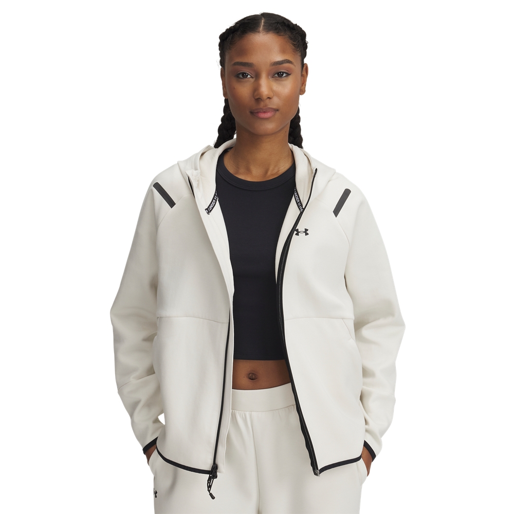 Under Armour 安德瑪 女 Unstoppable Flc 連帽外套 女 米白色-1379842-279