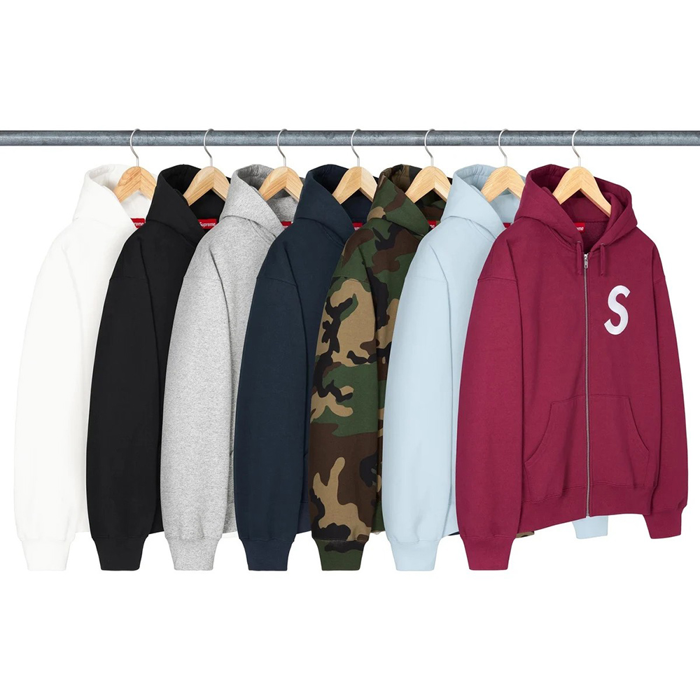 Supreme FW25 Week11 S Logo Zip Up Hooded Sweatshirt 拉鍊外套 黑 灰 連帽外套 經典 保暖 冬季 外套 夾克