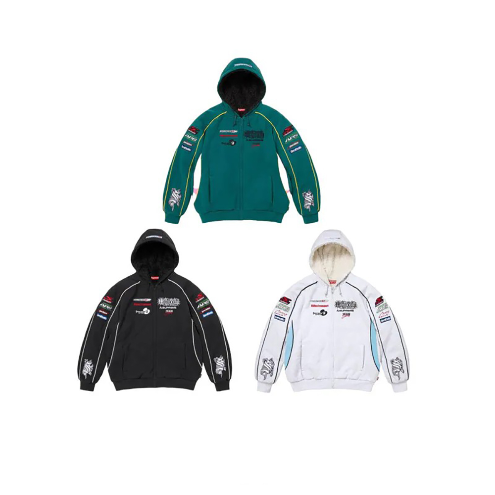 Supreme FW26 Week3 Racing Lined Zip Up Hooded Sweatshirt 連帽外套