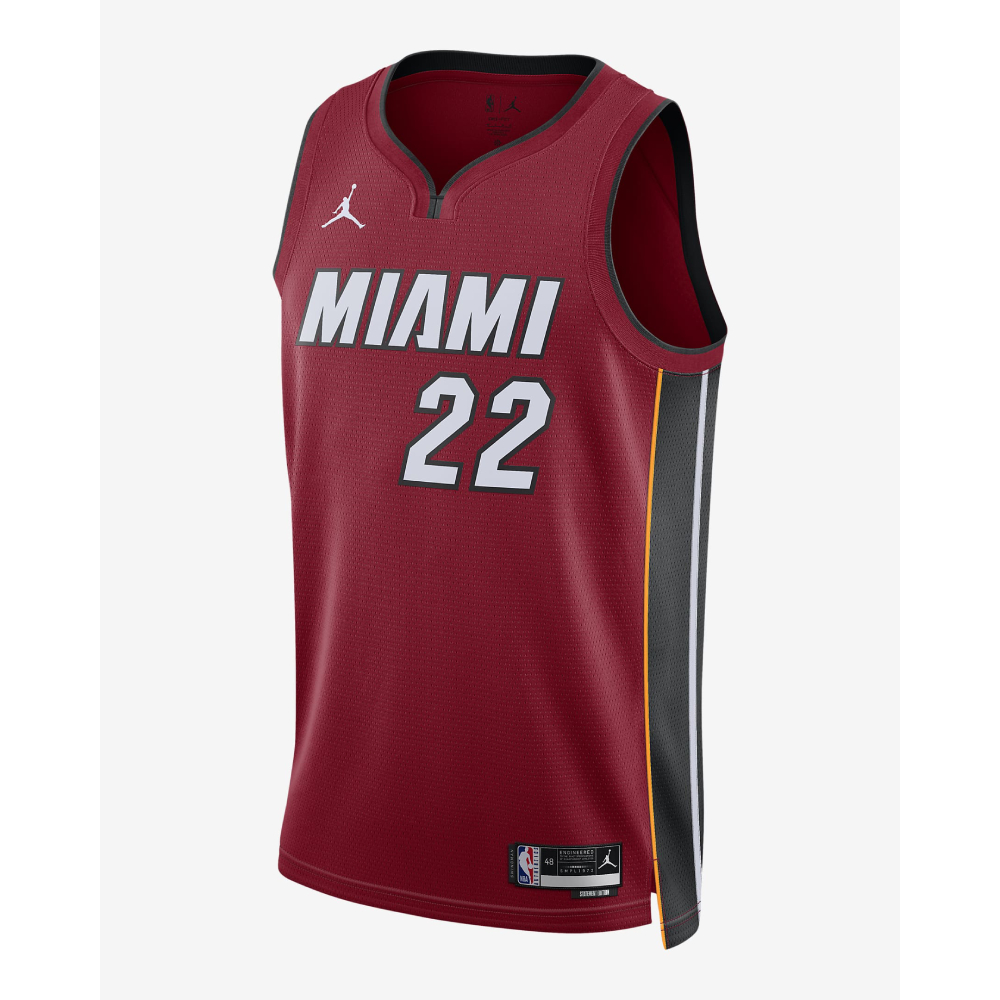 NIKE 耐吉 MIA MNK DF SWGMN JSY STM 22 男 籃球背心 NBA 球衣 熱火隊 紅色-DO9532608