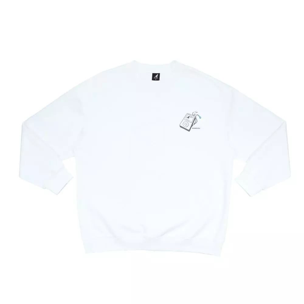 KANGOL KANGOL 大學T 米白 拼圖 旗幟 長袖 上衣 中性 6555100501