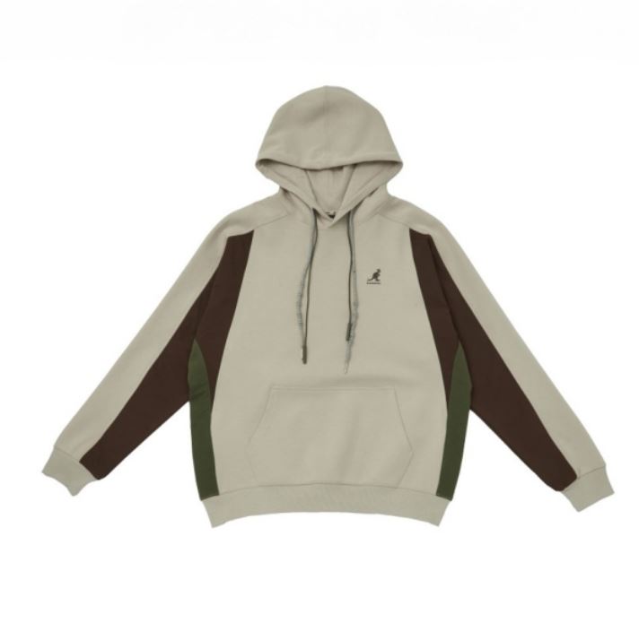 KANGOL KANGOL 帽T 卡其 拚色 學院 連帽T 中性 6455105031