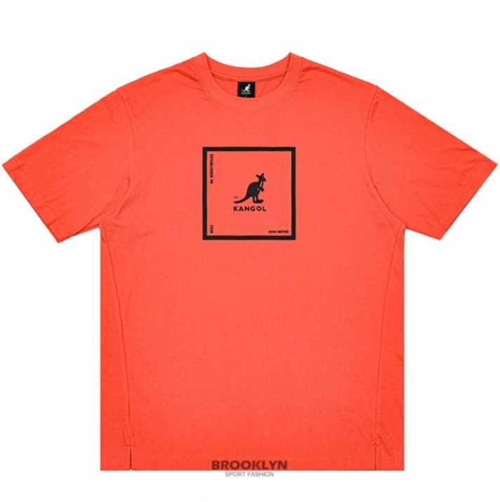 KANGOL KANGOL 短袖 短T 橘 方格大袋鼠LOGO 棉 休閒 男 6225102550