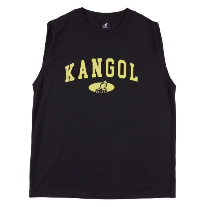 KANGOL KANGOL 背心 黑 綠LOGO 寬版 無袖 上衣 女 6322148220