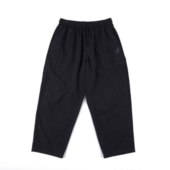 KANGOL KANGOL 長褲 水洗黑 抽繩 休閒 寬褲 中性 6325154320