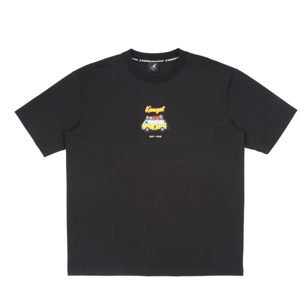 KANGOL KANGOL 中性 巴士 趣味 棉T 袋鼠 黑 6525101420